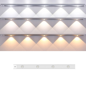 Barre lumineuse à capteur de corps humain à LED intelligente ultra-mince, longueur : 60 cm (espace argenté) SH304B666-20